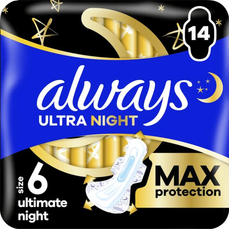 New Always Maandverband Ultra Ultimate Night Wings Big Pack