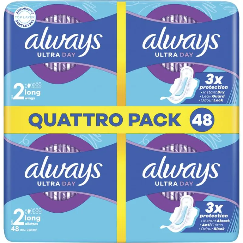 New Always Maandverband Ultra Long Wings Quatro Pack