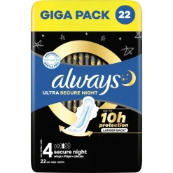 Discount Always Maandverband Ultra Secure Night Wings Giga Pack