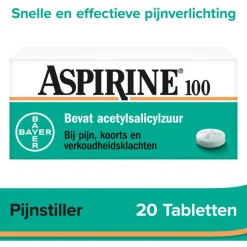 Sale Aspirine 100 mg helpt bij pijn 20 tabletten