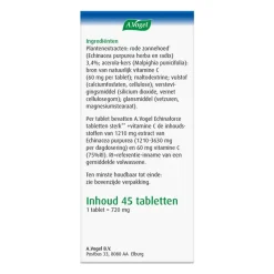 Sale A.Vogel Echinaforce Sterk** + Vitamine C Weerstand1* Tabletten 45 stuks