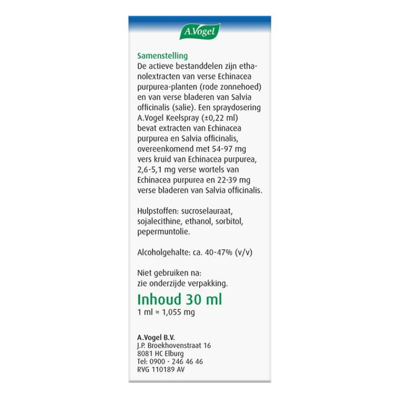 Sale A.Vogel Keelspray Bij Keelpijn Spray 30 ML