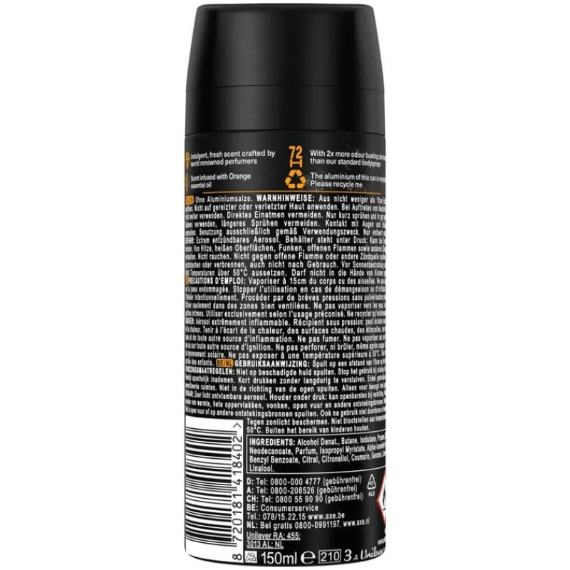 Discount AXE Fine Fragrance Black Vanilla Deodorant Bodyspray 150 ML
