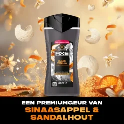 New AXE Fine Fragrance Body Wash Black Vanilla 225 ML