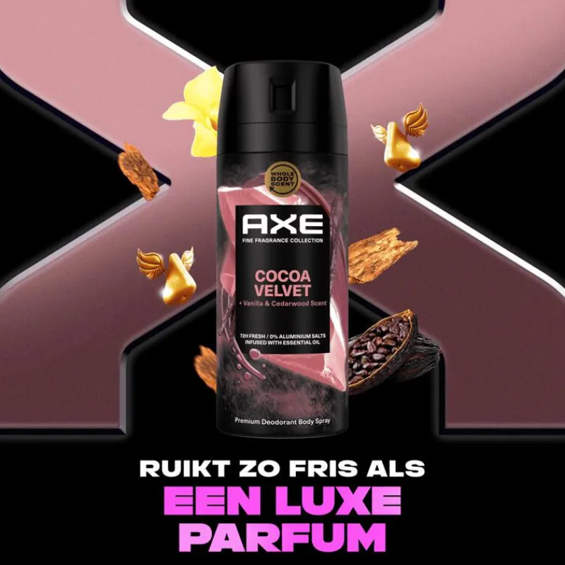 Sale AXE Fine Fragrance Cocoa Velvet Deodorant Body Spray 150 ML