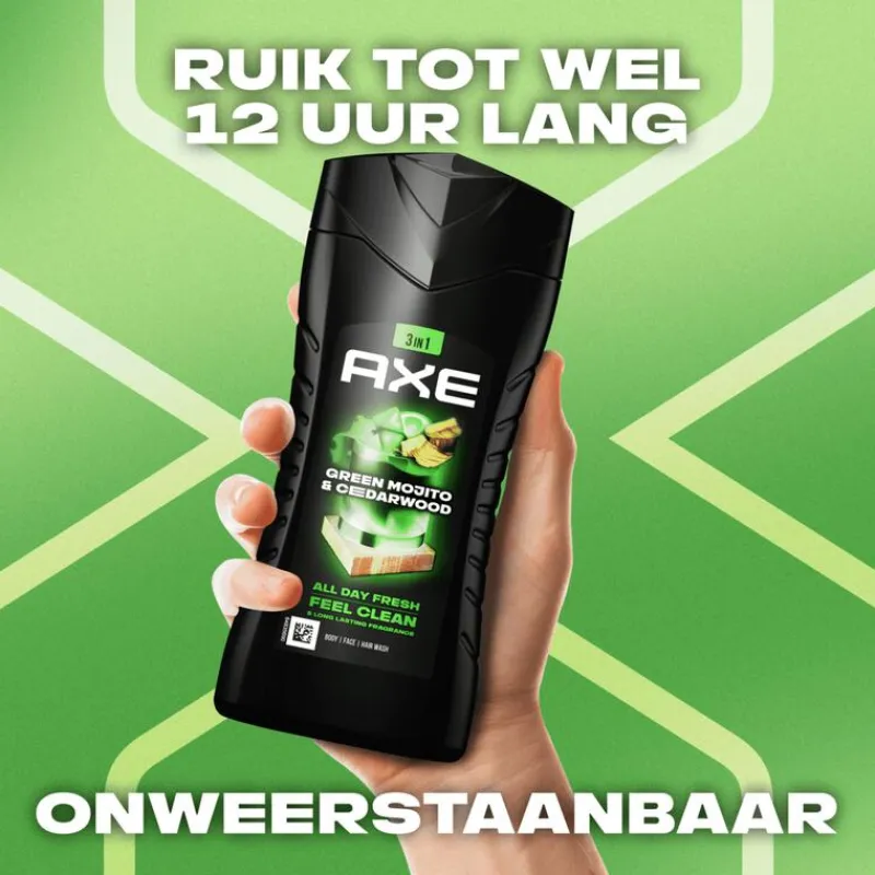 Hot AXE Green Mojito & Cedarwood 3-in-1 Douchegel 250 ML