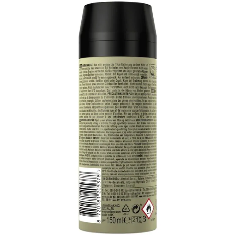 Clearance AXE Magnum Gold Caramel Billionaire Deodorant Bodyspray 150 ML