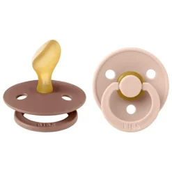 New Bibs Anatomische Fopspeen Two Pack Natuurlijk Rubber Woodchuck/Blush Maat 2