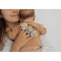 Clearance Bibs Anatomische Fopspeen Two Pack Natuurlijk Rubber Ivory/Sage Maat 1