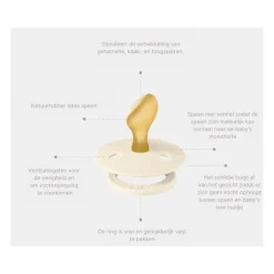 Best Bibs Anatomische Glow in the Dark Fopspeen 2 Pack Natuurlijk Rubber Sage/Rubber Maat 2