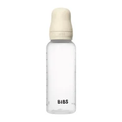 Bibs Babyfles 270 ML Ivory met Latex speen en opvouwbaar trechtertje