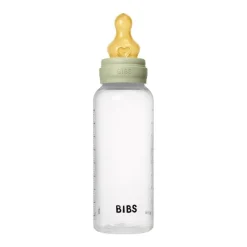 Best Bibs Babyfles 270 ML Sage met Latex speen en opvouwbaar trechtertje
