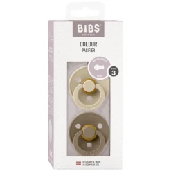 Best Bibs Fopspeen Two Pack Natuurlijk Rubber Vanilla/Dark Oak Maat 3