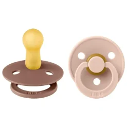 New Bibs Fopspeen Two Pack Natuurlijk Rubber Woodchuck/Blush Maat 2