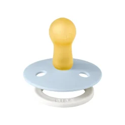 Online Bibs Glow in the dark Fopspeen Two Pack Natuurlijk Rubber Iron/Baby Blue Maat 2