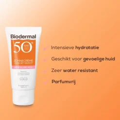 Sale Biodermal Zonnecrème voor het Gezicht Gevoelige Huid SPF50+ 50 ML