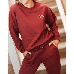 Sale Splendid Bo Wilkes Sweater Burgundy Maat S/M