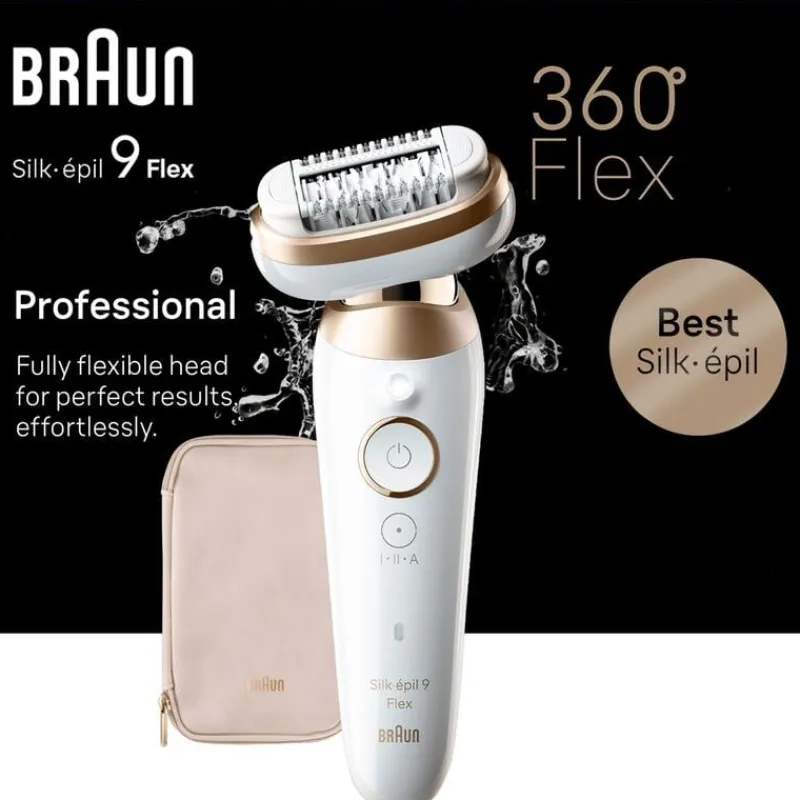Hot Braun Epilator Silk-épil 9 Flex met 360 Flex Kop