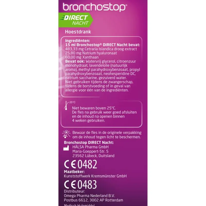New Bronchostop Direct Nacht 5-in-1 Hoestdrank 120 ML