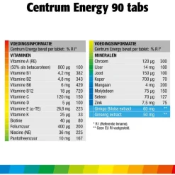 Sale Centrum Energy Multivitaminen Tabletten 90 stuks