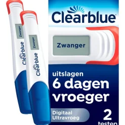 Clearblue Zwangerschapstest Digitaal Ultravroeg 2 Stuks