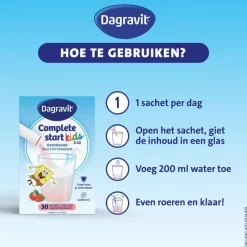 Dagravit Complete Start Kids Multivitamine Aardbei 30 stuks