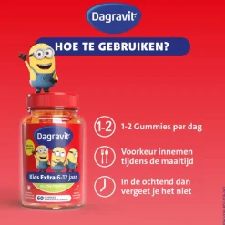 Clearance Dagravit Kids-Xtra Vitaminions 6-12 jaar 60 gummies