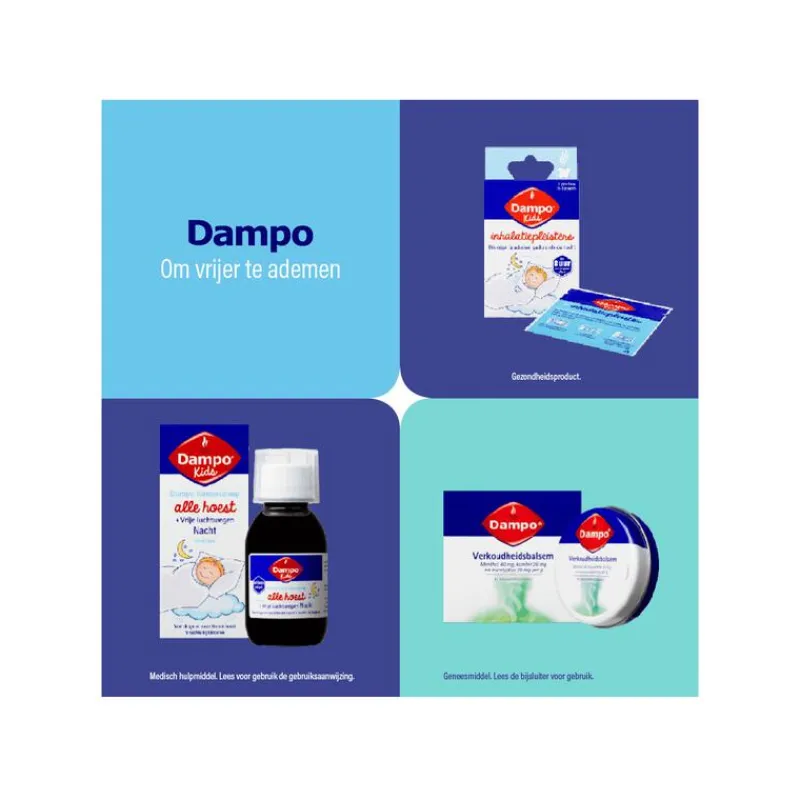 Sale Dampo Kids Kindersiroop Alle Hoest + Vrije Luchtwegen Suikervrij 120 ML