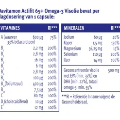 Discount Davitamon Actifit 65+ Omega 3 Visolie Capsules