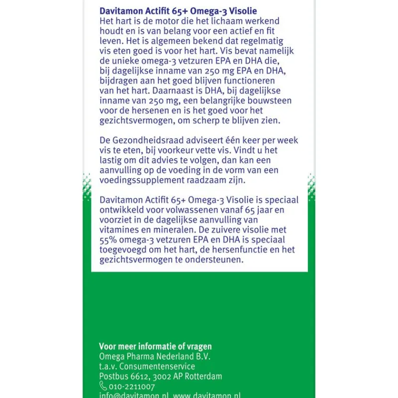 Discount Davitamon Actifit 65+ Omega 3 Visolie Capsules