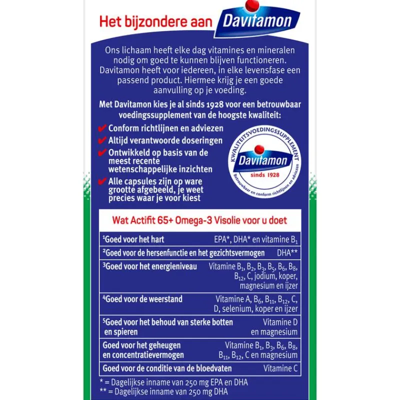 Discount Davitamon Actifit 65+ Omega 3 Visolie Capsules