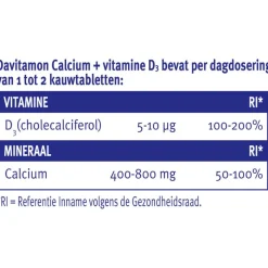 New Davitamon Calcium met Vitamine D Kauwtabletten Mint