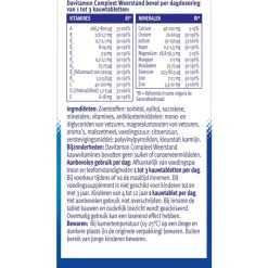 Hot Davitamon Compleet Weerstand Vitamine C&D Bosvruchten 60 kauwtabl