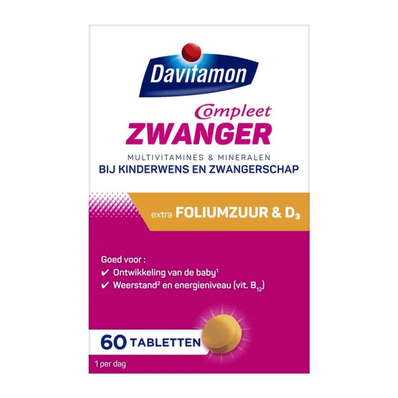 Discount Davitamon Compleet Zwanger met Extra Foliumzuur en Vitamine D3 60 Tabletten