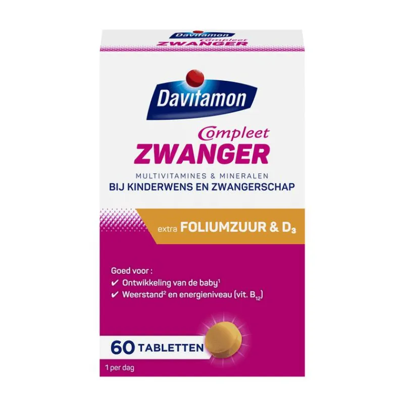 Discount Davitamon Compleet Zwanger met Extra Foliumzuur en Vitamine D3 60 Tabletten