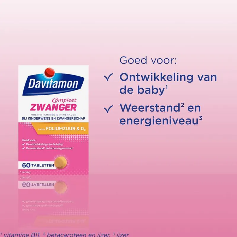 Discount Davitamon Compleet Zwanger met Extra Foliumzuur en Vitamine D3 60 Tabletten