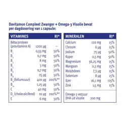 Online Davitamon Compleet Zwanger + Omega-3 Visolie 60 Stuks
