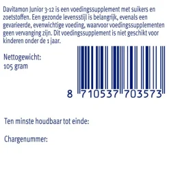 Outlet Davitamon Junior 3-12 Kauwtabletten Bananensmaak