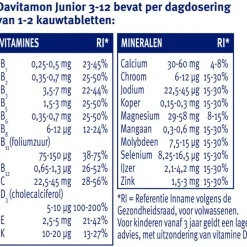 Outlet Davitamon Junior 3-12 Kauwtabletten Bananensmaak