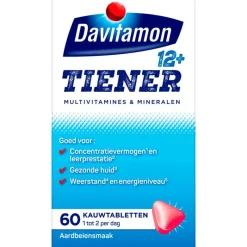 Hot Davitamon Multi 12+ Kauwvitamines Aardbei 60 Stuks