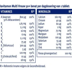 Davitamon Multi Vrouw 50+ 60 stuks