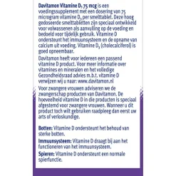 Hot Davitamon Vitamine D3 75 mcg Smelttabletten 60+15 stuks