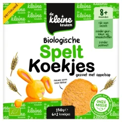 New De Kleine Keuken Bio Speltkoekjes Appel 150 GR