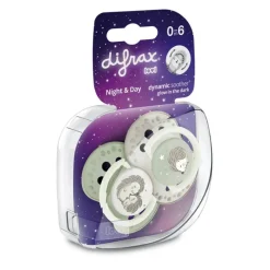 Clearance Difrax Dynamic Fopspeen 0-6M Night&Day Unisex