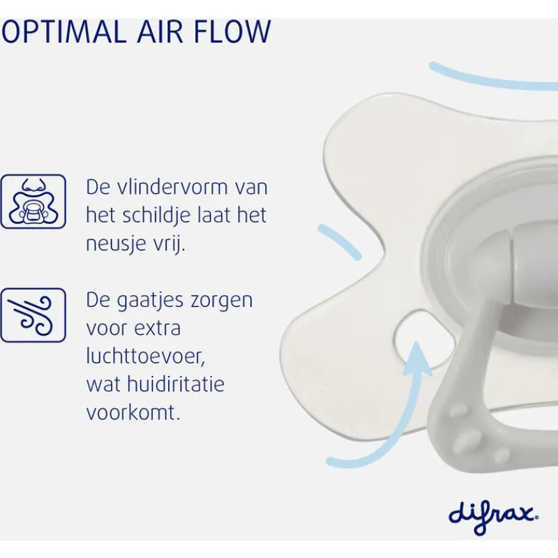 Online Difrax Fopspeen Natural 12 Maanden Lichtroze BPA-vrij