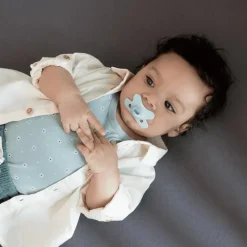 New Difrax Fopspeen Naturel Blue Topaz 0-6 Maanden