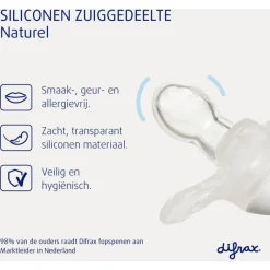 Hot Difrax Fopspeen Naturel Earth Moonstone 0-6 Maanden