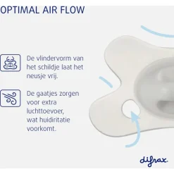 Outlet Difrax Fopspeen Naturel Lilac Amethyst 0-6 Maanden