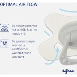 Outlet Difrax Fopspeen Naturel Pink Opal 18 Maanden