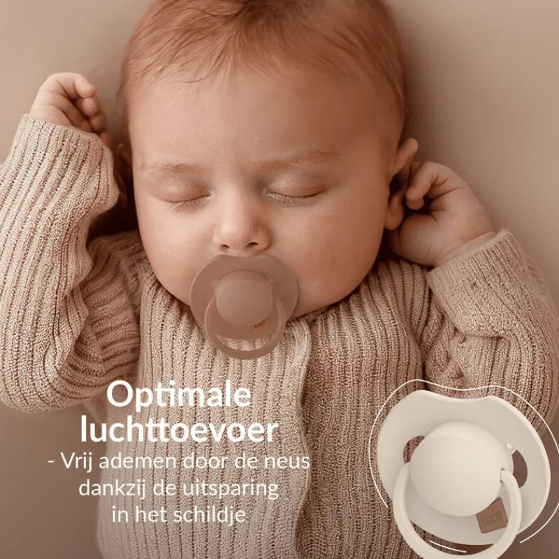 Outlet Difrax LOVI Prime Fopspeen 0-6 maanden Coconut/Pistachio